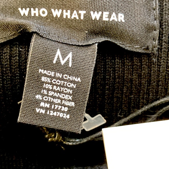 Black Ribbed Knit Skirt Sz M - Picture 4 of 5